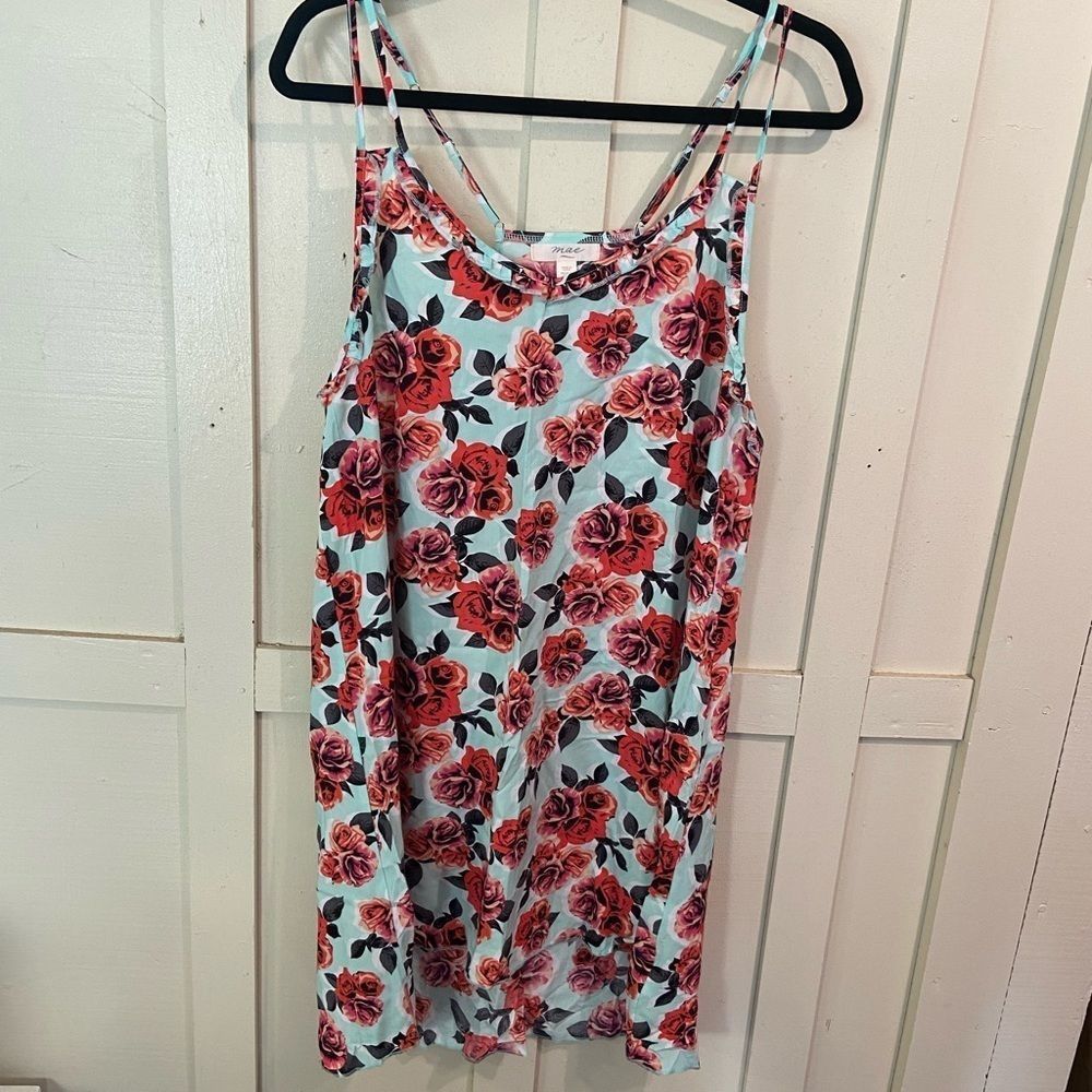 Mae floral strappy mini dress size large